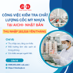 THỰC TẬP SINH CỐC NHỰA AICHI ĐỢT 2